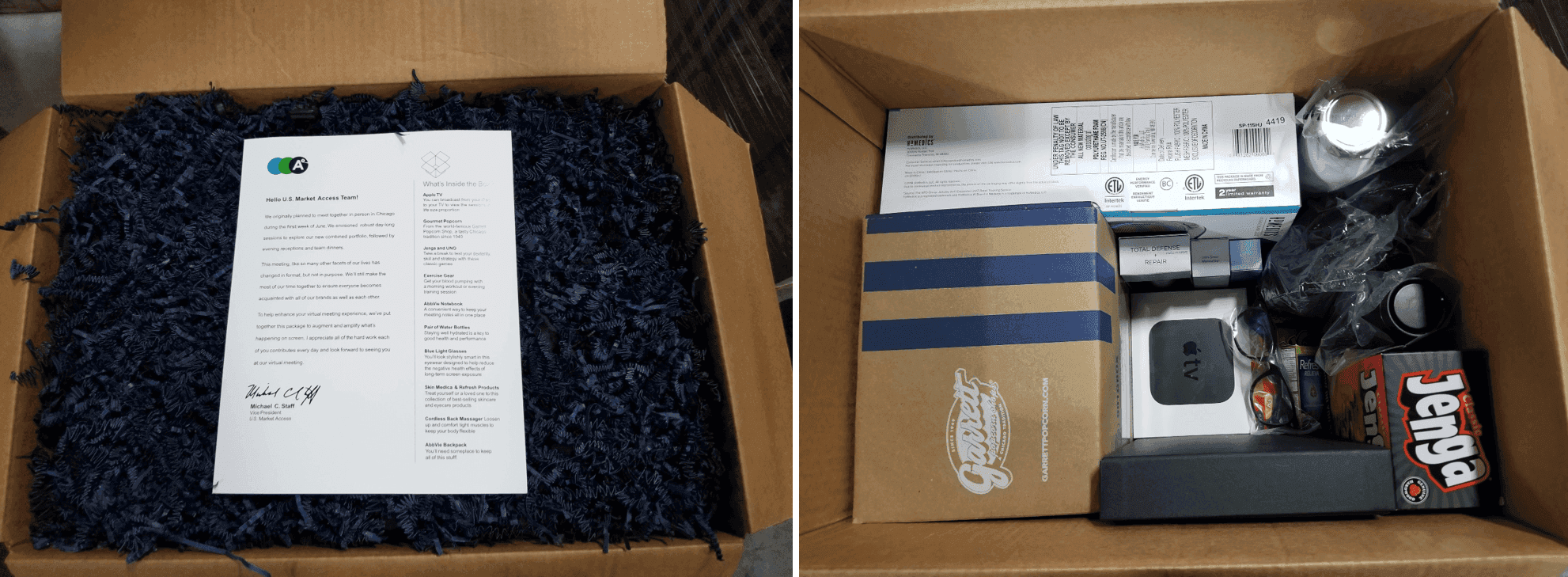 Onboarding kit example with personalized welcome letter and curated essentials