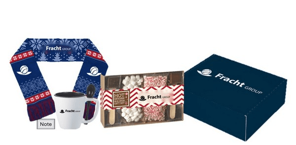 Premium holiday kit with branded gift box and seasonal items